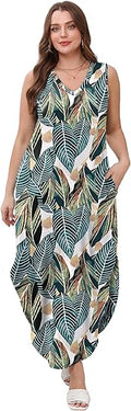 Dresses Maxi Dress Vacation Beach Sundresses 2025 with Pockets